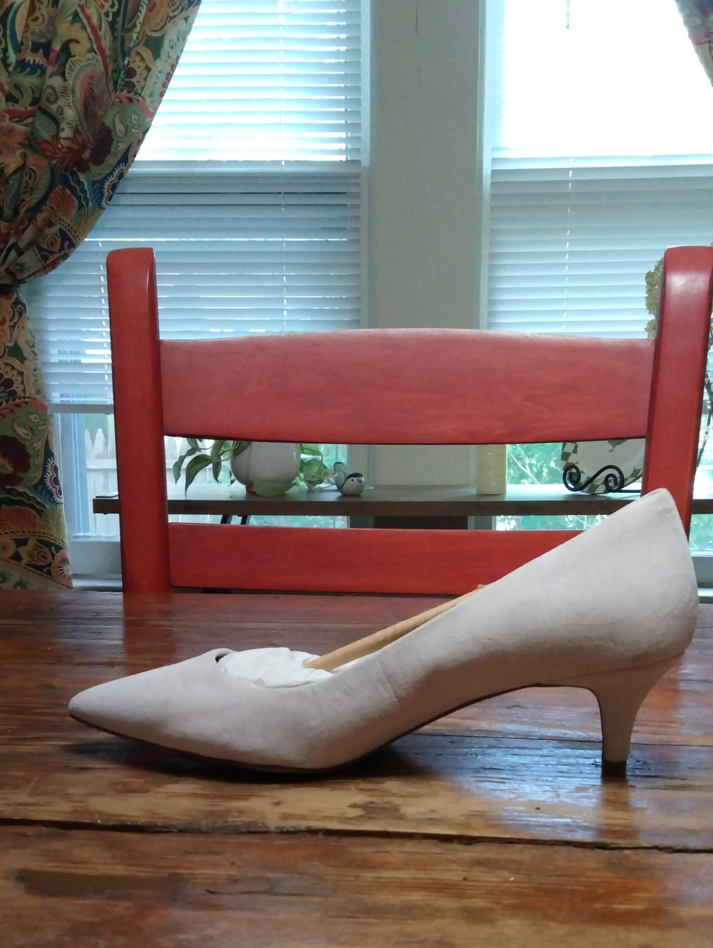 J. Crew Pointed-Toe Kitten Heel Pump in Light Taupe